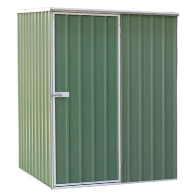 Dellonda Galvanised Steel Garden/outdoor Shed 5Ft X 5Ft, Pent Roof Green