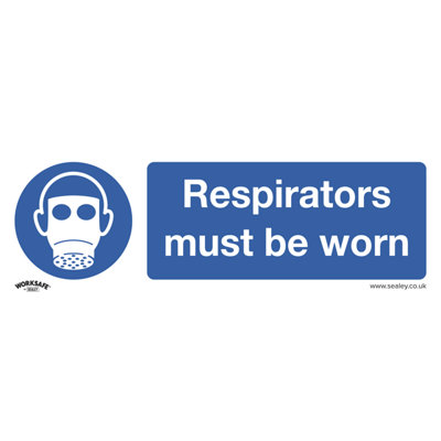 Sealey Mandatory Safety Sign Respirators Must Be Worn Rigid Plastic X10 Ss56P10 from B&Q