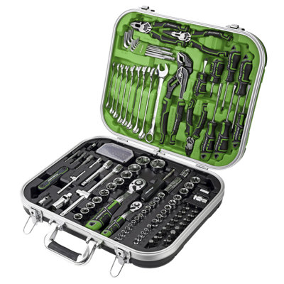 Sealey Mechanic's Tool Kit 144Pc Hi-Vis GreenAk7980Hv from B&Q