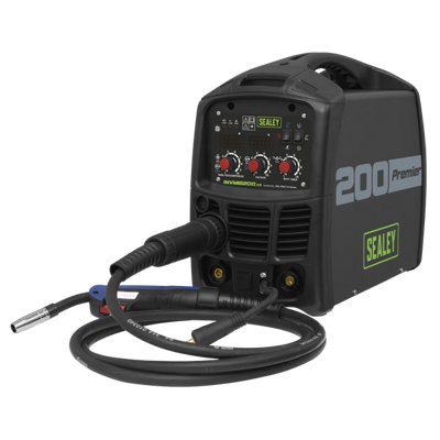B&Q -  200A Mig Tig & mma Inverter Welder 230V 30A200A Black Invmig200