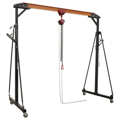 Sealey Portable Lifting Gantry Crane Adjustable 0.5 Tonne & Hoist Combo Sg500Kit from B&Q