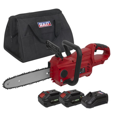  - Sealey Cordless Chainsaw 25Cm 20V Sv20 Series Kit2 Batteries Cp20Vchskit