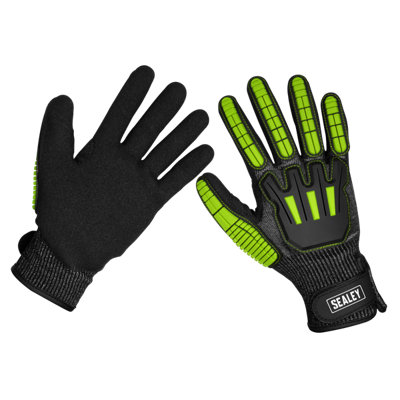 Sealey Cut & Impact Resistant Gloves Hook & Loop Wrist Strap X-Large Ssp39Xl from B&Q
