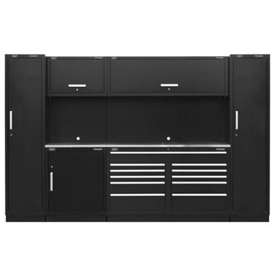 B&Q Sealey Premier Storage System - Stainless Worktop Apmscombo7ss 3.3M