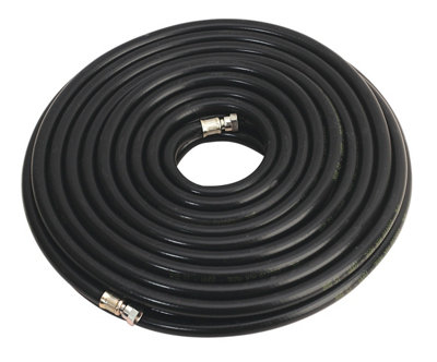 B&Q Black Sealey Air Hose X 10Mm With 1/4"Bsp Unions Heavy-Duty 30M