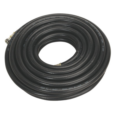 Sealey Black Air Hose X 10Mm With 1/4"Bsp Unions Heavy-Duty 10M