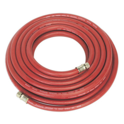 B&Q Sealey Air Hose 10M X 8Mm With 1/4"Bsp Unions