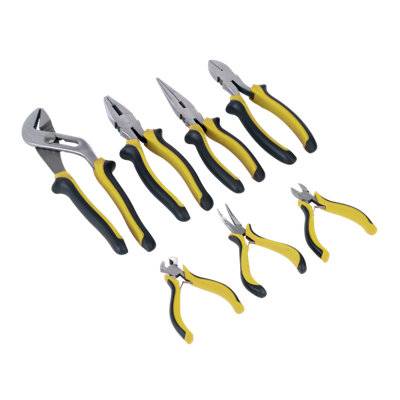 Sealey Comfort Grip Pliers Set With Oversized Grips For Extra Comfort 7Pc S0757