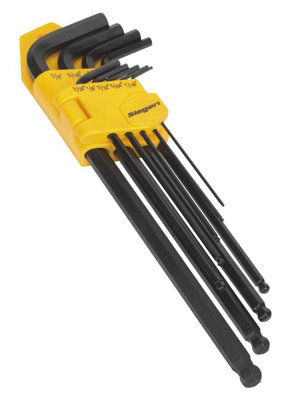  - Sealey Ball-End Hex Key Set 9Pc Extra-Long Imperial S01099