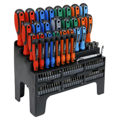 Sealey Hammer-Thru Screwdriver, Hex Key & Bit Set 44Pc - S01106 Size 44