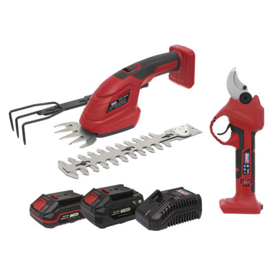 Sealey Gardening Pruning Cleaning Kit SV20 Series Shears 3 In 1 Tool 2 Batteries - Image 5