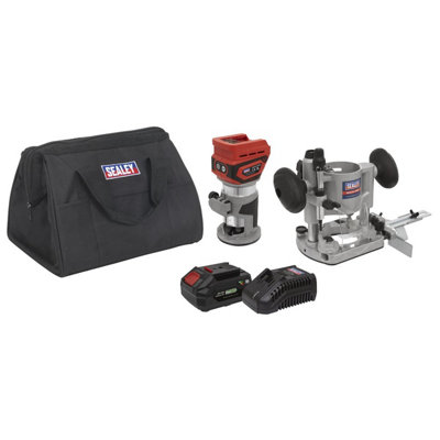 Sealey CP20VTR 20v Cordless Brushless 1/4" Trim Router 1 x 4ah Li-ion Battery Charger Bag - Image 7