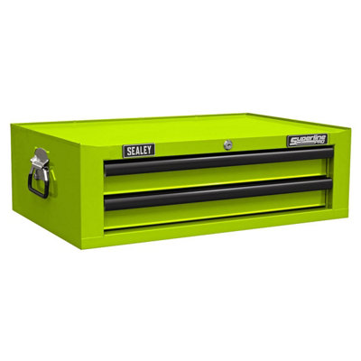 B&Q Sealey Mid-Box 2 Drawer With Ball-Bearing Slides - Ap26029thv Green/Black