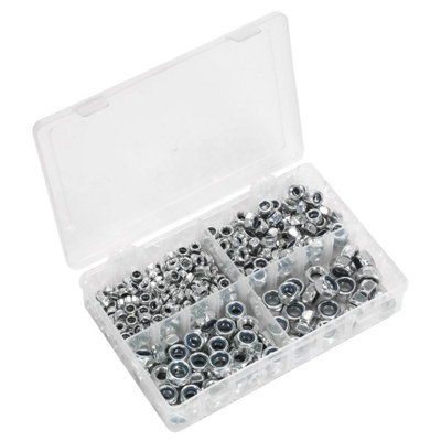 Sealey Ab032Ln Nylon Locknut Assortment M6-M12 300Pc from B&Q