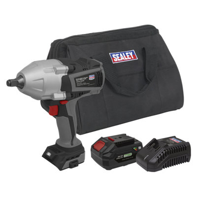 Sealey Premier Sv20 Series Cordless Impact Wrench Kit 20V 4Ah With Battery Cp20vxiwkit
