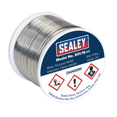 Sealey 1.6mm Solder Wire Quick Flow 16SWG 0.5kg Reel SOL16 Soldering W - Image 3