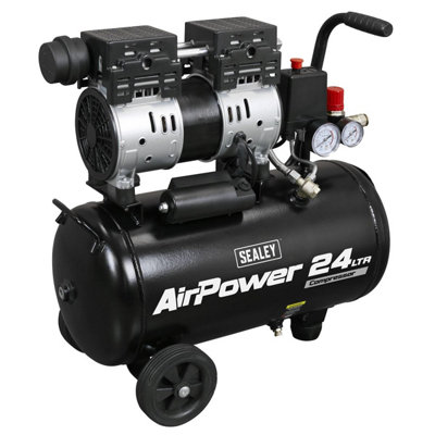 Sealey Sac2400S 24L Low Noise Oil Free Direct Drive Air Compressor 1Hp from B&Q