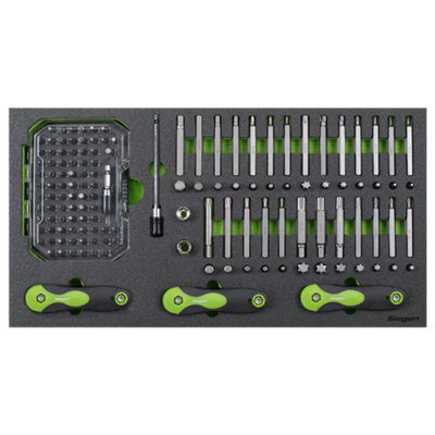 B&Q -  Siegen Specialised Bit Set & Folding Hex Keys With Tool Tray 170Pc