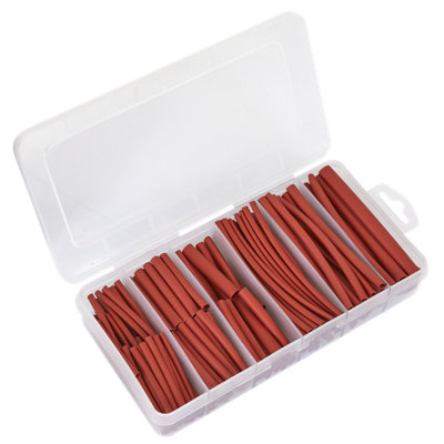 Sealey Heat Shrink Tubing Assortment 180 Pieces 50mm & 100mm Red Hst501R from B&Q