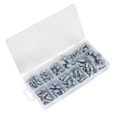 Sealey Ab009Gn Metric/bsp/unf Grease Nipple Assortment 130Pc from B&Q