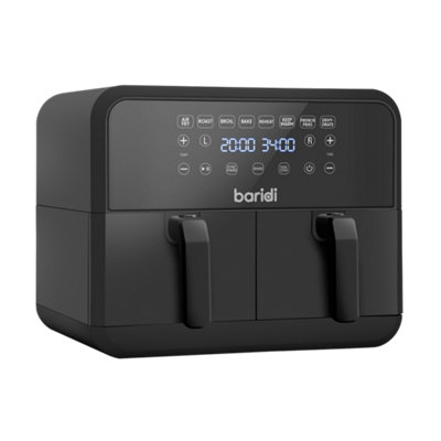 Sealey Baridi Dual Zone Air Fryer 8L With 8-In-1 Functions Touch ControlsEasy-CleanBlackDh172 from B&Q
