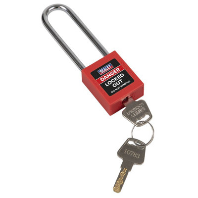 Sealey Ev12 Long Shackle Safety Lockout Padlock from B&Q