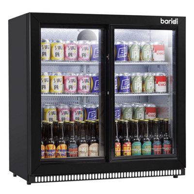 Sealey Dh273 Baridi Back Bar Drinks Fridge/cooler With Double Sliding Doors190L Capacity from B&Q