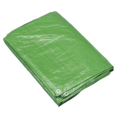 Sealey Tarpaulin 3.05 X 3.66MGreen from B&Q