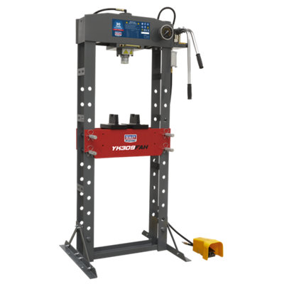 B&Q -  Premier Heavy-Duty Air/hydraulic Floor Type Press With Foot Pedal 30 Tonne
