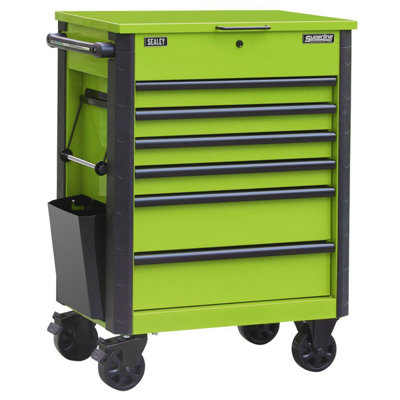 Sealey Ap266Hv Superline Pro Tool Trolley 6 Drawer - Green