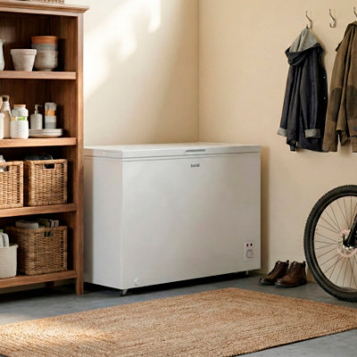 Baridi 299L Freestanding Chest Freezer With Adjustable Thermostat, White - Dh260