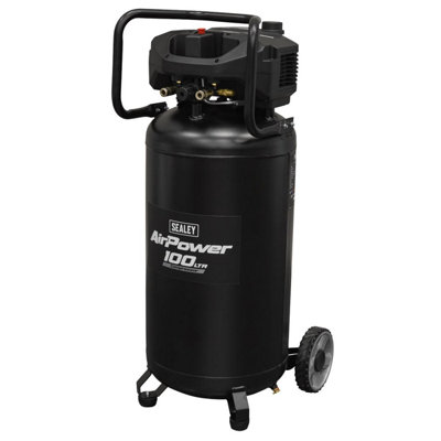 B&Q -  Sac100V 100L Oil Free Belt Drive Vertical Compressor 2.5Hp