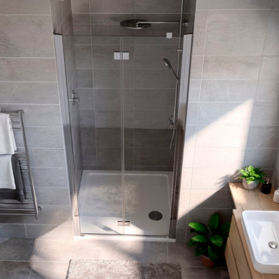 Sealey Dh305 Bi-Fold Shower Door 800 X 1850mm6mm Tempered GlassReversibleChrome