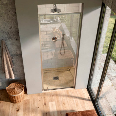 Sealey Dh306 Hinged Shower Door 800 X 1850mm6mm Tempered GlassReversibleChrome