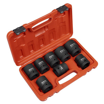 B&Q -  Ak889M Premier Impact Socket Set 1"sq Drive 8Pc