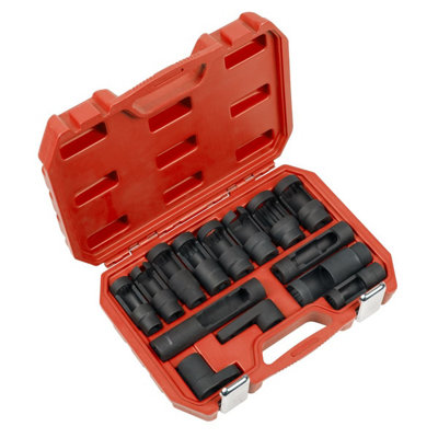 Sealey Sx045 Oxygen & Diesel Injector Window Socket Set 1/2"sq Drive 14Pc from B&Q