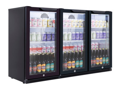 Baridi Back Bar Drinks Fridge/cooler With Double Glazed Glass Hinged Door & Security Lock For Commercial & Domestic Settings 307L, from B&Q