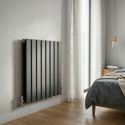 Baridi Horizontal Radiator Contemporary Double Flat Panel Design 600 X 560mm Anthracite