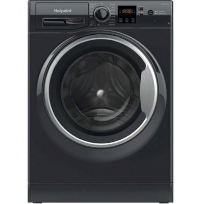 Hotpoint 1400rpm Washing Machine 9kg Load Class A Black NSWF946BS - Image 5