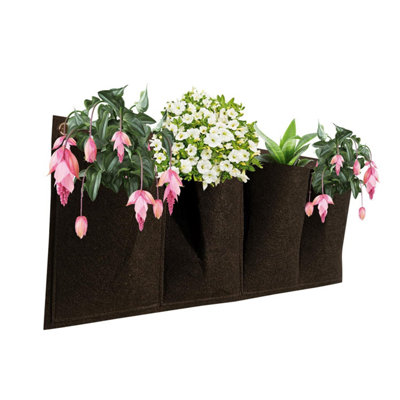 Taylor & Brown 4 Pocket Wall Hanging Planter Bags Vertical Garden Grow Bags For PlantsYardGarden & Home Decoration from B&Q