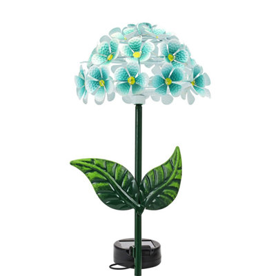 Taylor & Brown 26 Led Solar Hydrangea Stake Lights Waterproof Outdoor Flower Decor For PatioPathwayYard (Blue) from B&Q