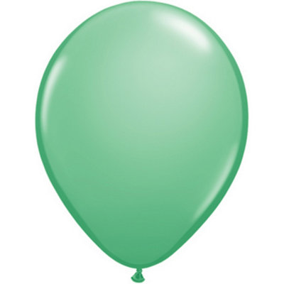 Qualatex 11 Inch Round Plain Latex Balloons (100 Pack) Wintergreen (One Size) from B&Q