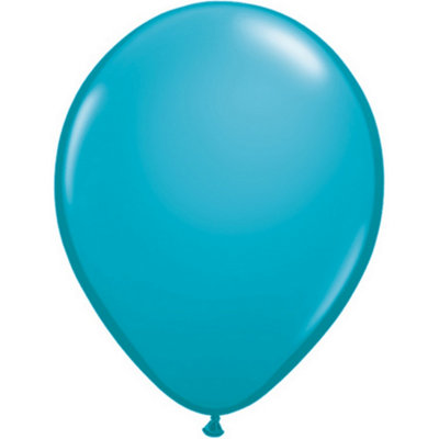 Qualatex 11 Inch Round Plain Latex Balloons (100 Pack) Teal (One Size) from B&Q