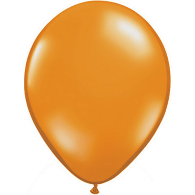 Qualatex 11 Inch Round Plain Latex Balloons (100 Pack) Mandarin Orange (One Size) from B&Q