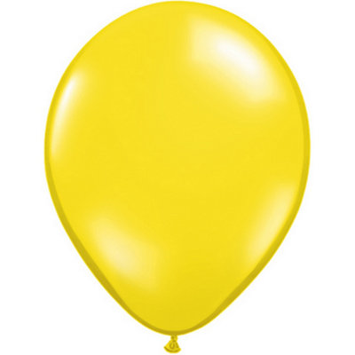 Qualatex 11 Inch Round Plain Latex Balloons (100 Pack) Citrine Yellow (One Size) from B&Q