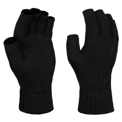 Regatta Professional Unisex Fingerless Mitts / Gloves Black (One Size)