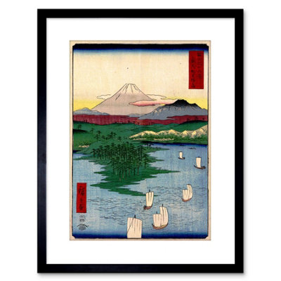Artery8 Wall Art Print Painting Japan Woodblock Noge Yokohama Artwork Framed 9X7 Inch from B&Q