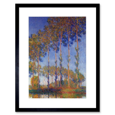 Artery8 Claude Monet Poplars In Epte Sunset Old Master 12X16" Framed Wall Art Print from B&Q