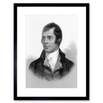 Artery8 The Bard Robert Burns Portrait Ayr Scotland Home Decor 12X16" Framed Wall Art Print from B&Q
