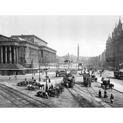 Artery8 Unframed Wall Art Liverpool St. George's Hall Englandvintage Black And White Photo12X16 Inch from B&Q